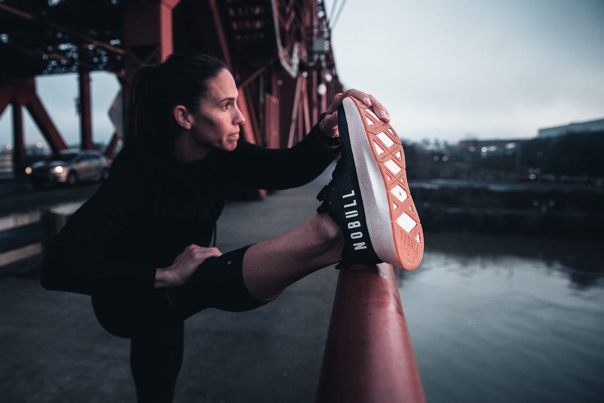 Nobull Runner+ Women's Running Shoes Black White | Australia (YZ9873)